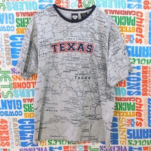 State Of Mine Texas Map T Shirt Size L All Over Print Map Graphic Vintage Y2K